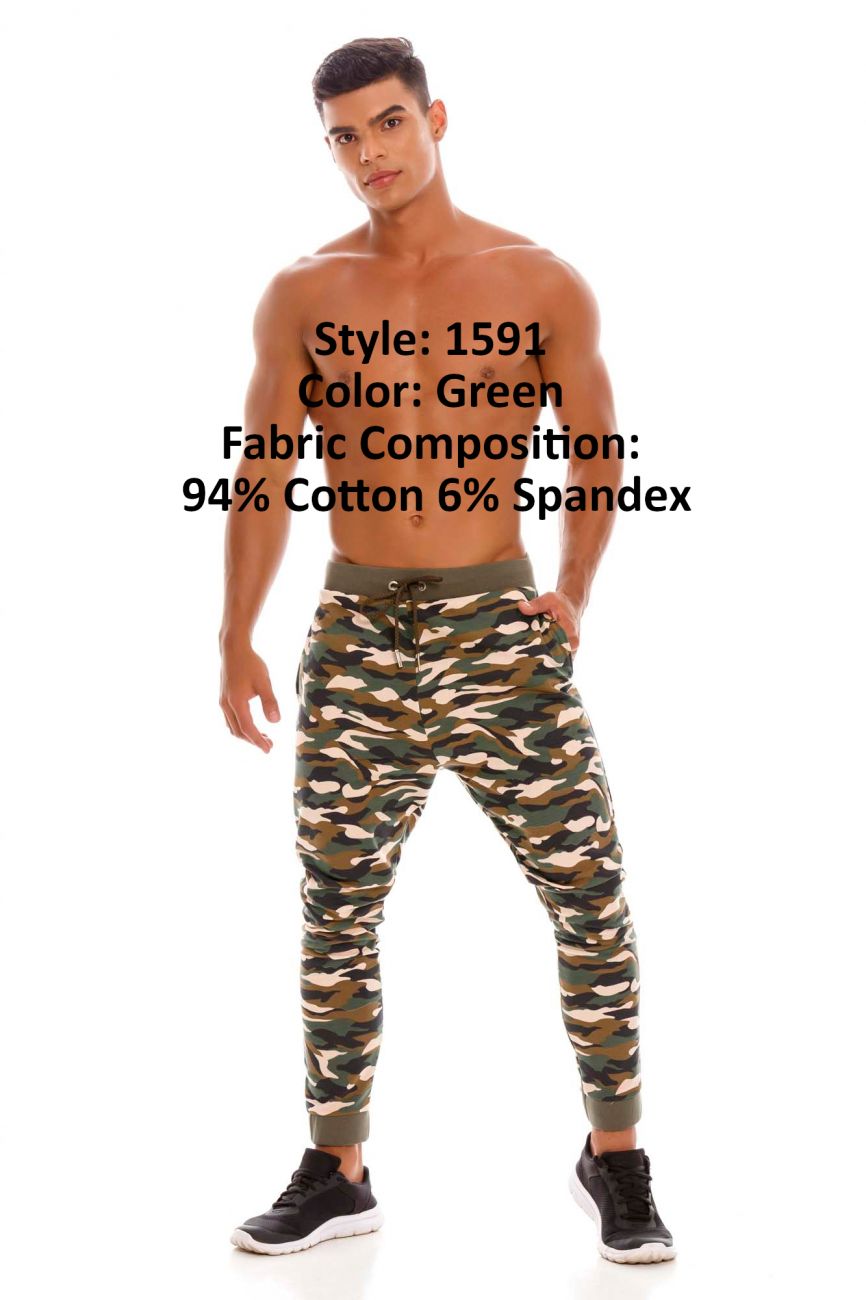 JOR 1591 Combat Athletic Pants Green Camo Printed