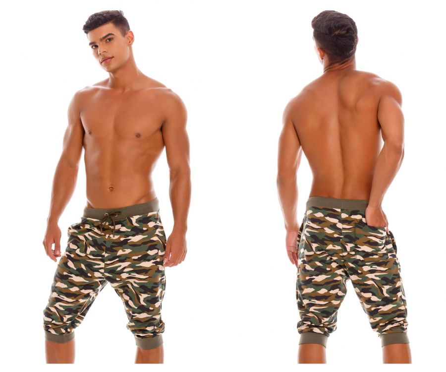 JOR 1592 Combat Athletic Shorts Green Camo Printed