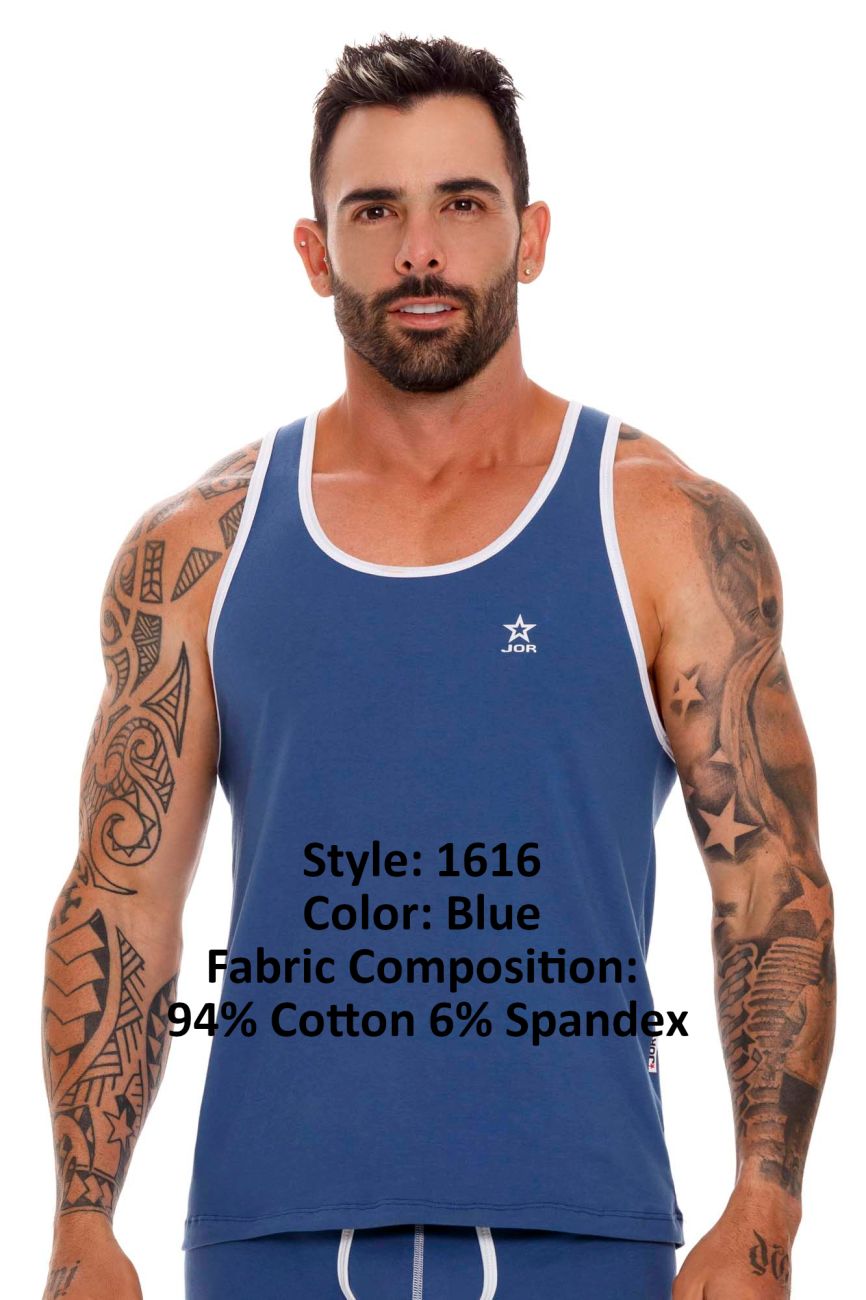 JOR 1616 Varsity Tank Top Blue