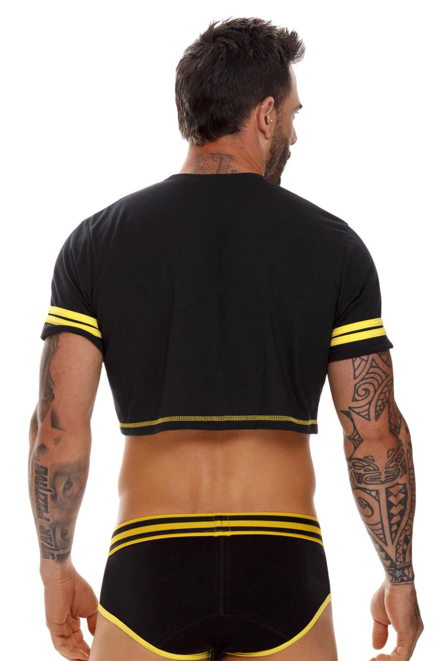 JOR 1617 Varsity Crop Top Black
