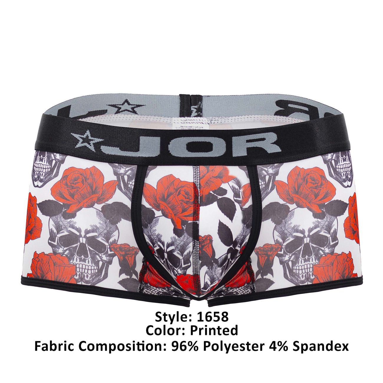 JOR 1658 Jalisco Trunks Skulls & Rose Printed