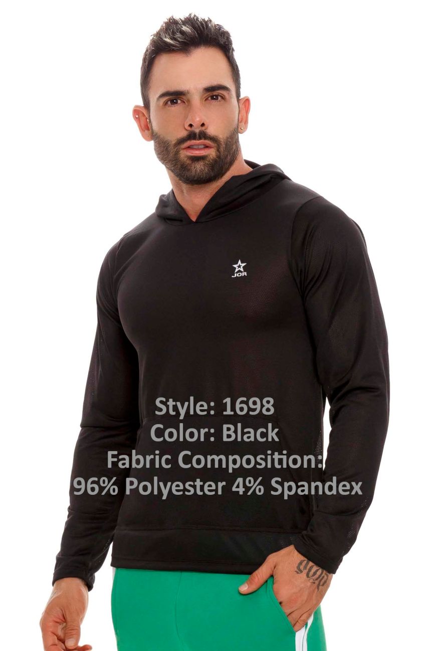 JOR 1698 Cross Hoodie Black