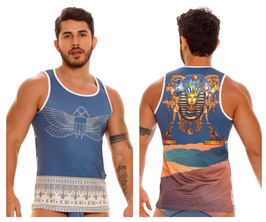 JOR 1884 Luxor Tank Top Printed Blue