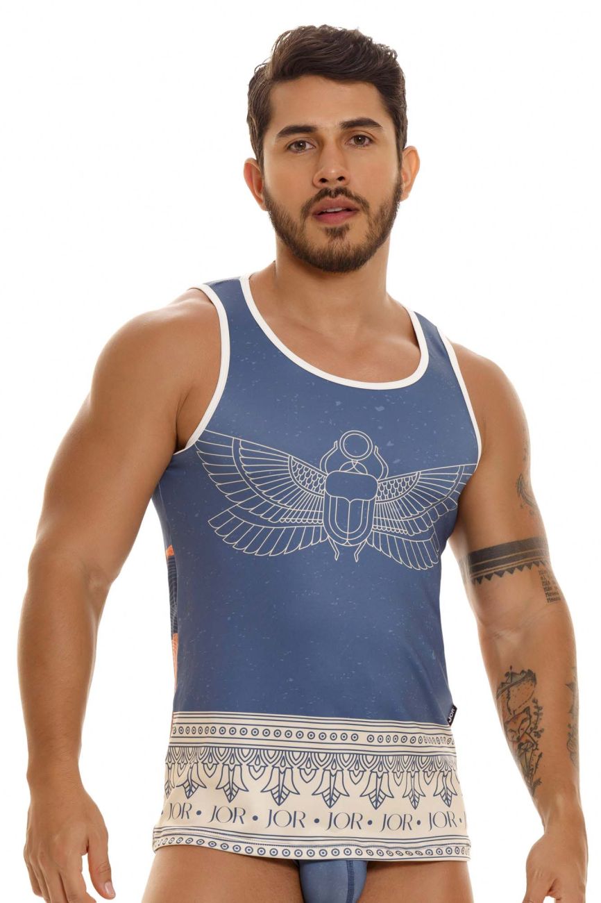 JOR 1884 Luxor Tank Top Printed Blue