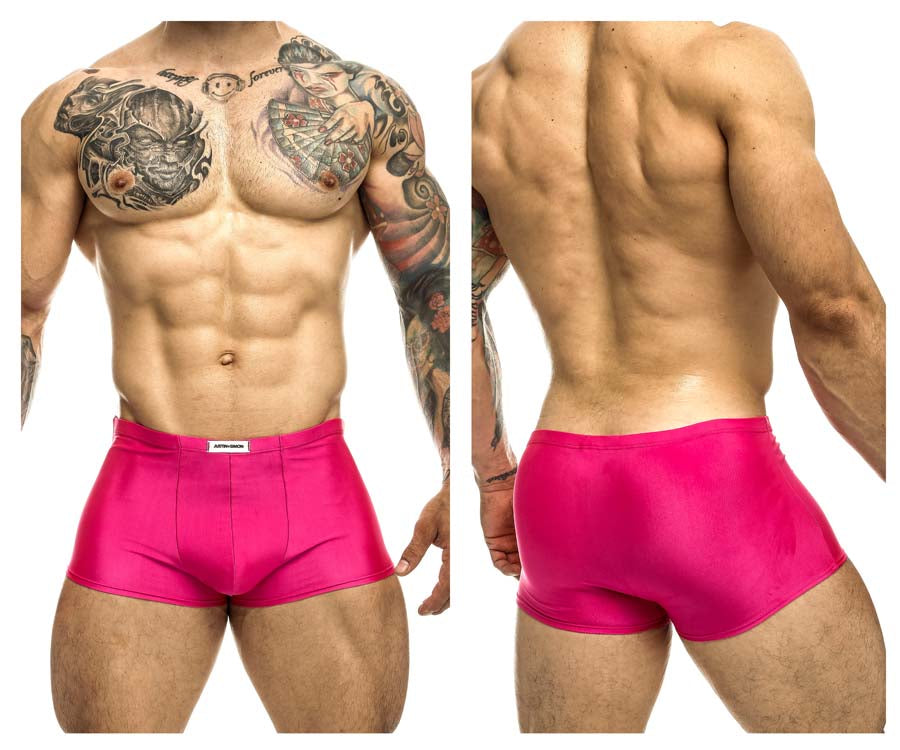 JUSTIN+SIMON XSJ08 Classic Trunks Hot Pink Plus Sizes