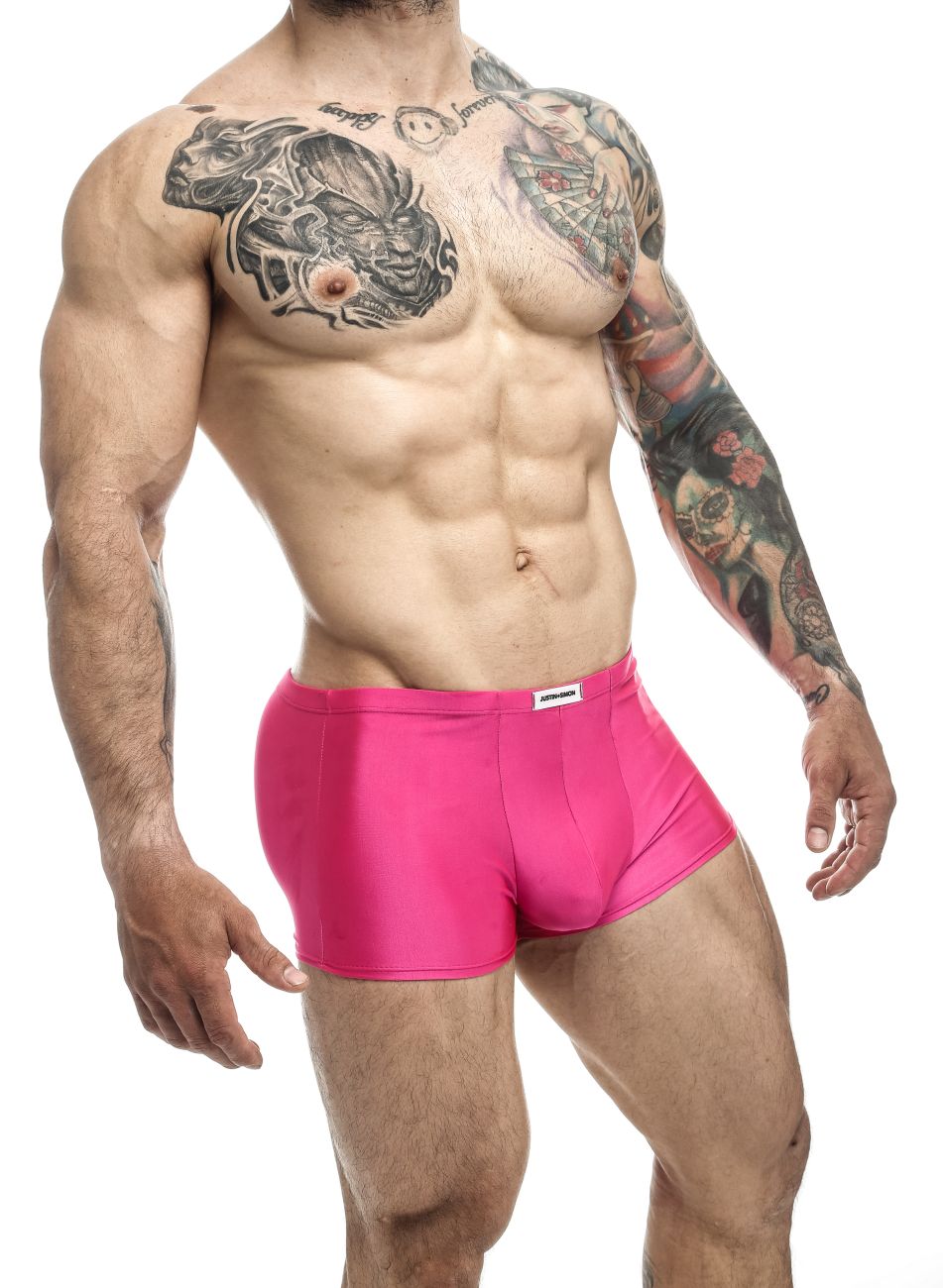 JUSTIN+SIMON XSJ08 Classic Trunks Hot Pink Plus Sizes