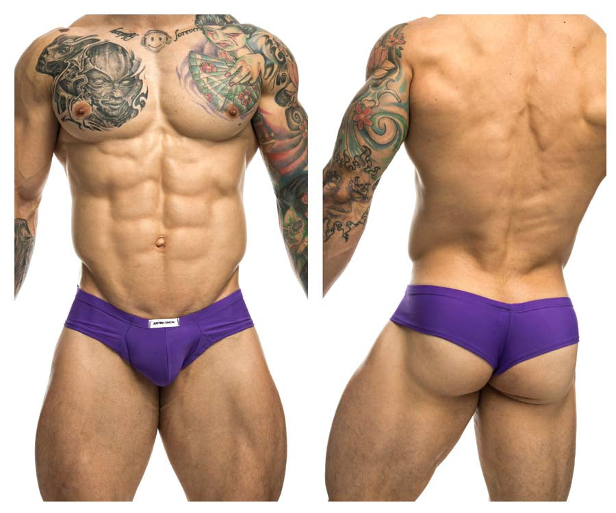 JUSTIN+SIMON XSJ22 Cheek Briefs Purple Plus Sizes