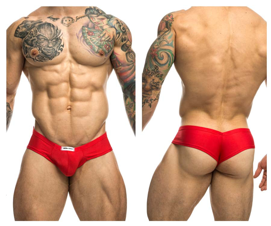 JUSTIN+SIMON XSJ22 Cheek Briefs Red Plus Sizes