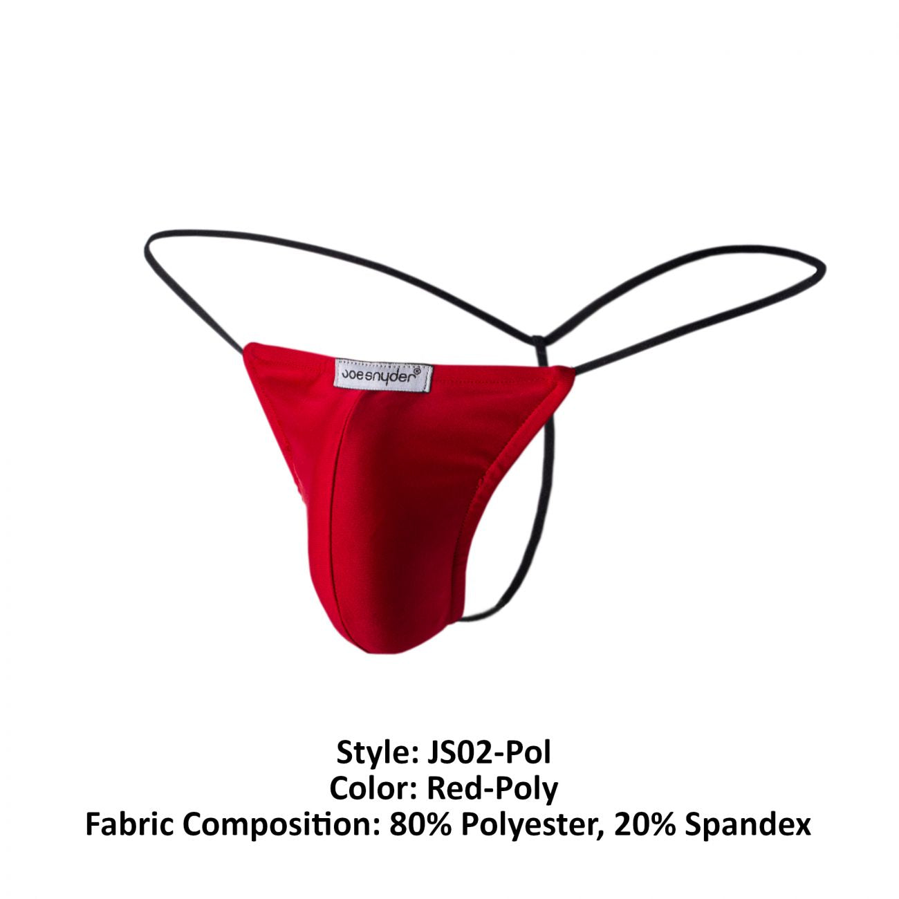 Joe Snyder JS02-Pol Polyester G-String Red Poly