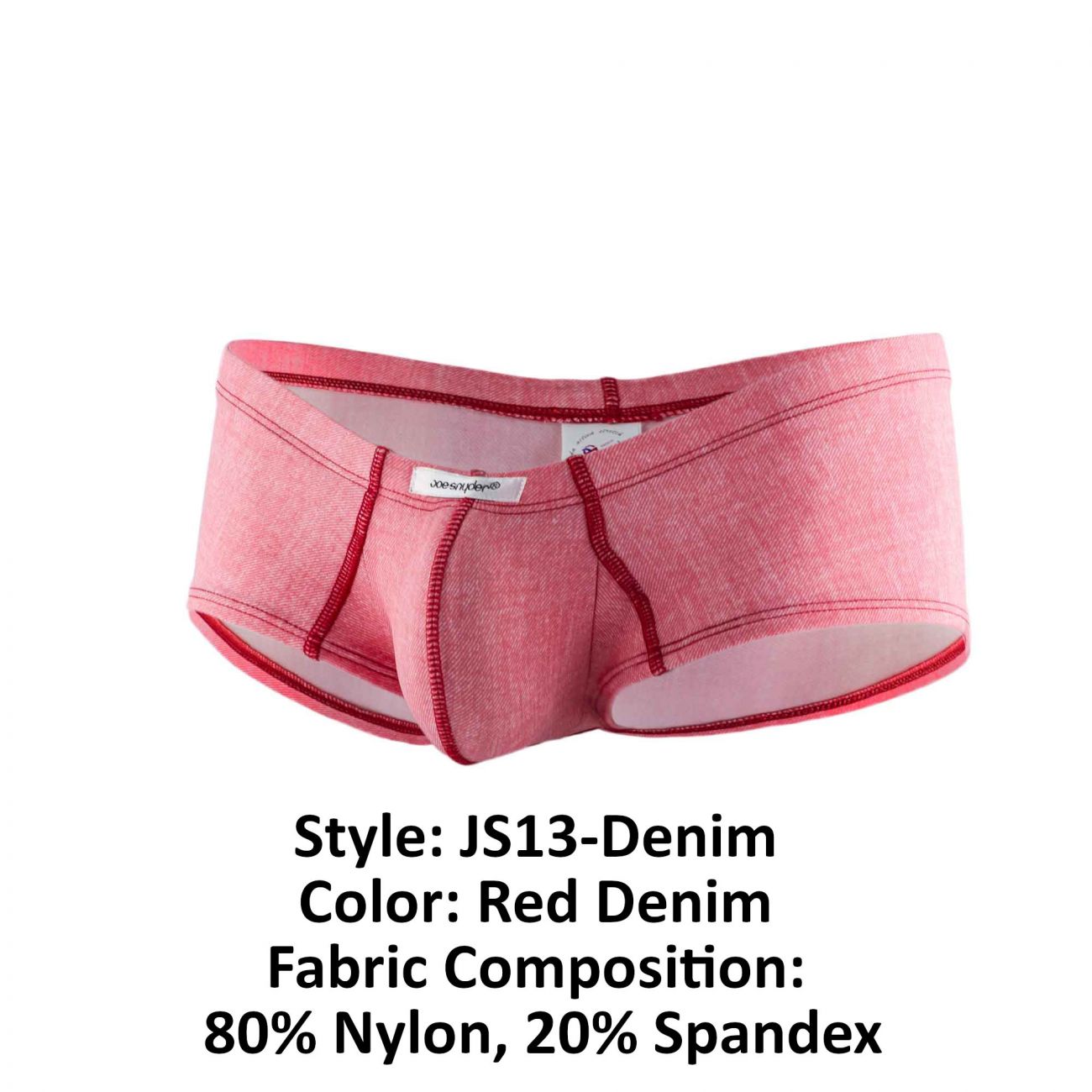 Joe Snyder JS13-Denim Denim Cheek Boxer Red Denim