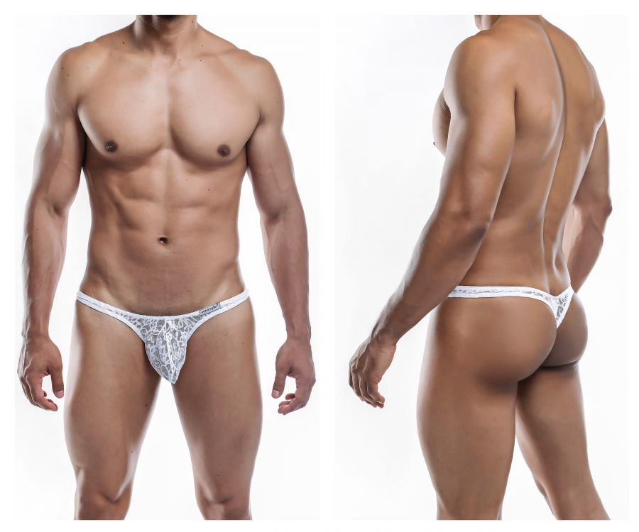 Joe Snyder JSMBUL06 Maxi Bulge Thongs White Lace