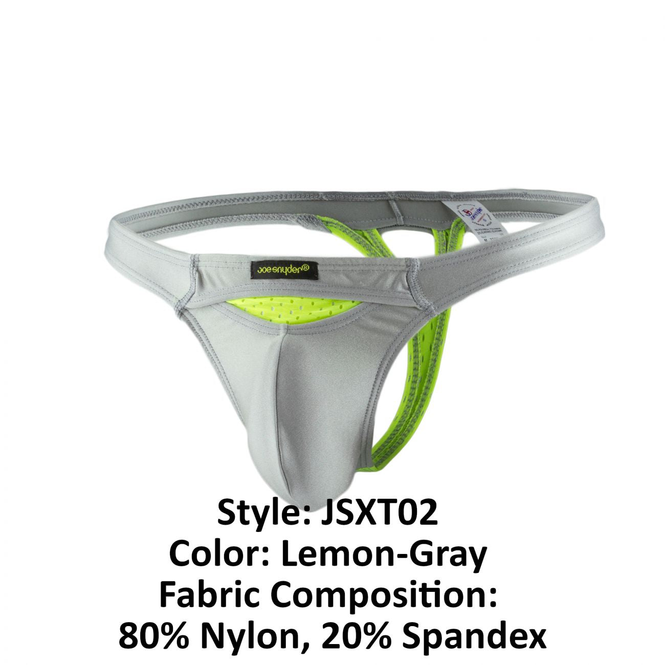 Joe Snyder JSXT02 Sexiest Thongs Lemon and Gray