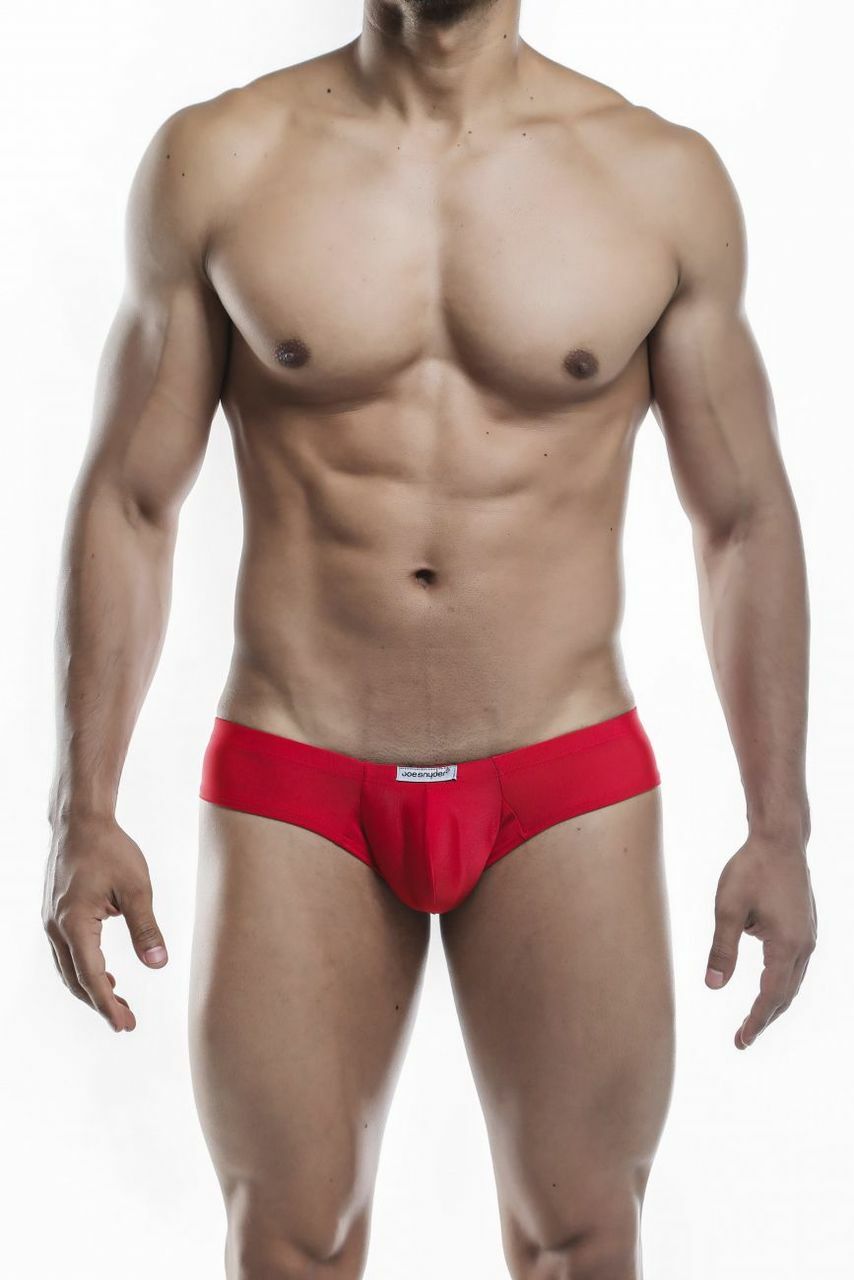 Joe Snyder Mens Polyester Cheek Briefs Red