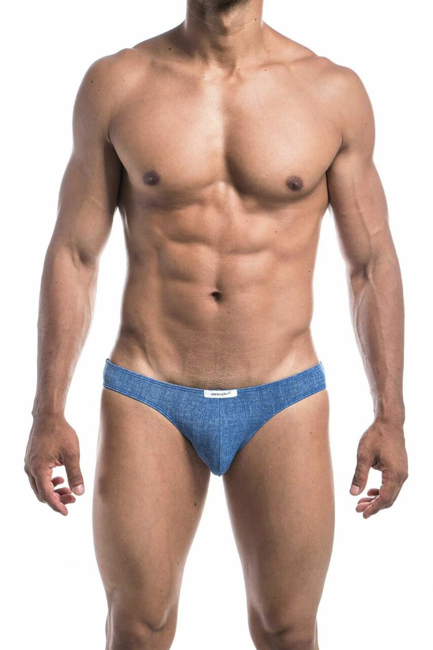 SALE - Mens Denim Look Spandex Bikini Brief Blue