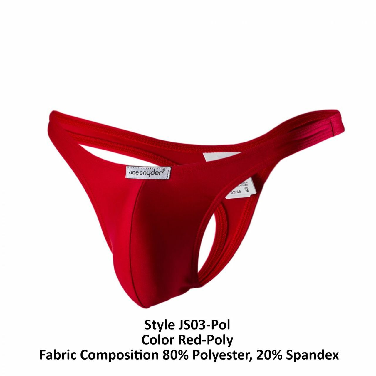 Joe Snyder Mens Polyester Thong Red