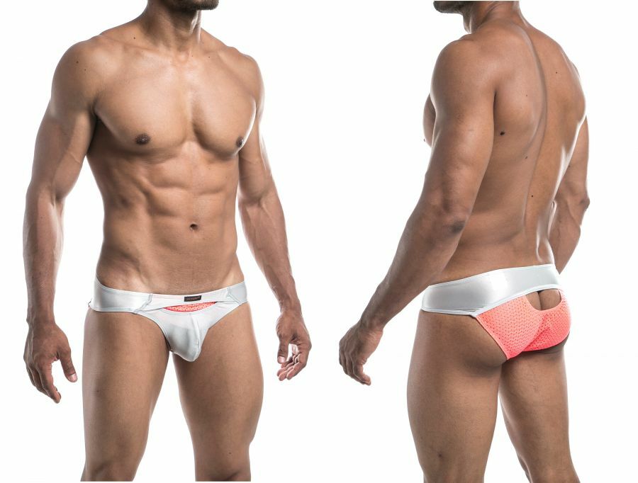 SALE - Mens Joe Snyder Sexiest Bikini Brief Coral and Grey