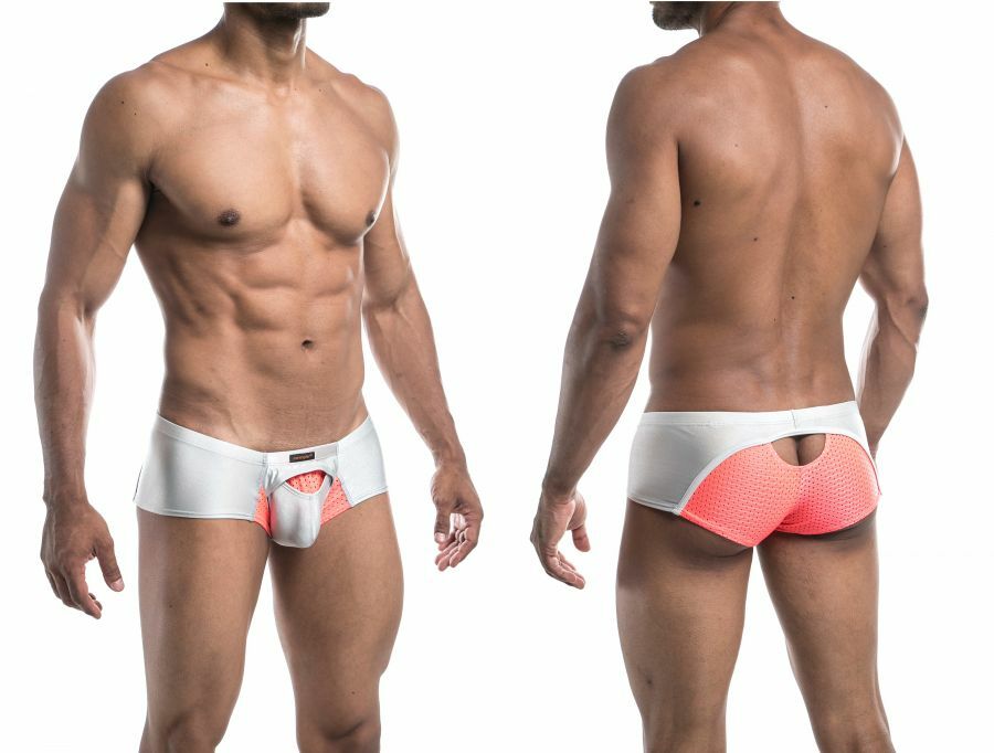 SALE - Mens Joe Snyder Sexiest Cheek Boxer Brief Coral and Gray