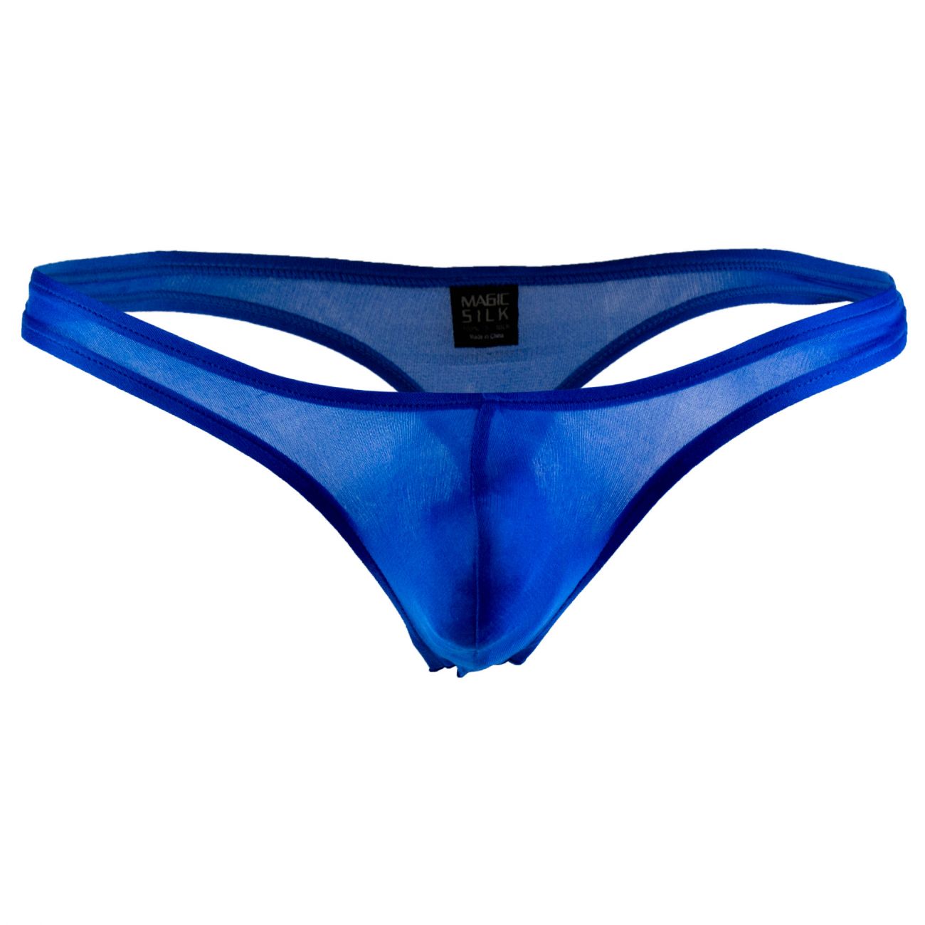 Magic Silk 4306 Silk Knit Mini Pouch Thong Cobalt