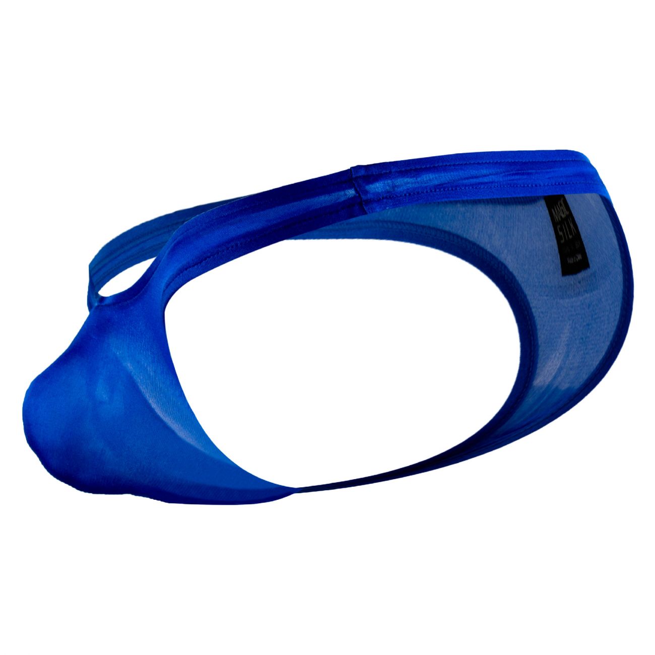 Magic Silk 4306 Silk Knit Mini Pouch Thong Cobalt