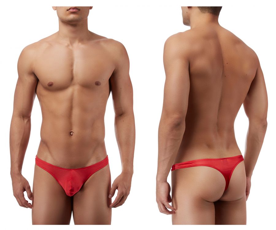 Magic Silk 4306 Silk Knit Mini Pouch Thong Red