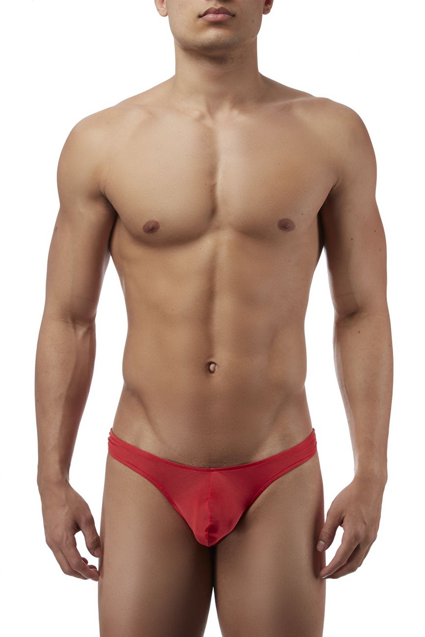 Magic Silk 4306 Silk Knit Mini Pouch Thong Red