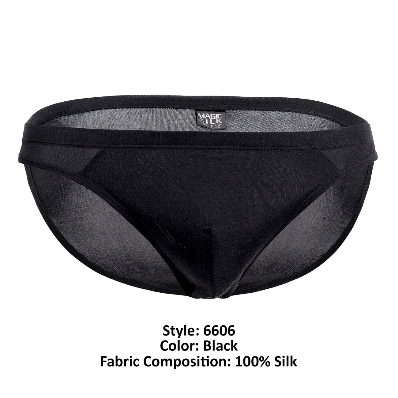 Magic Silk 6606 Silk Briefs Black