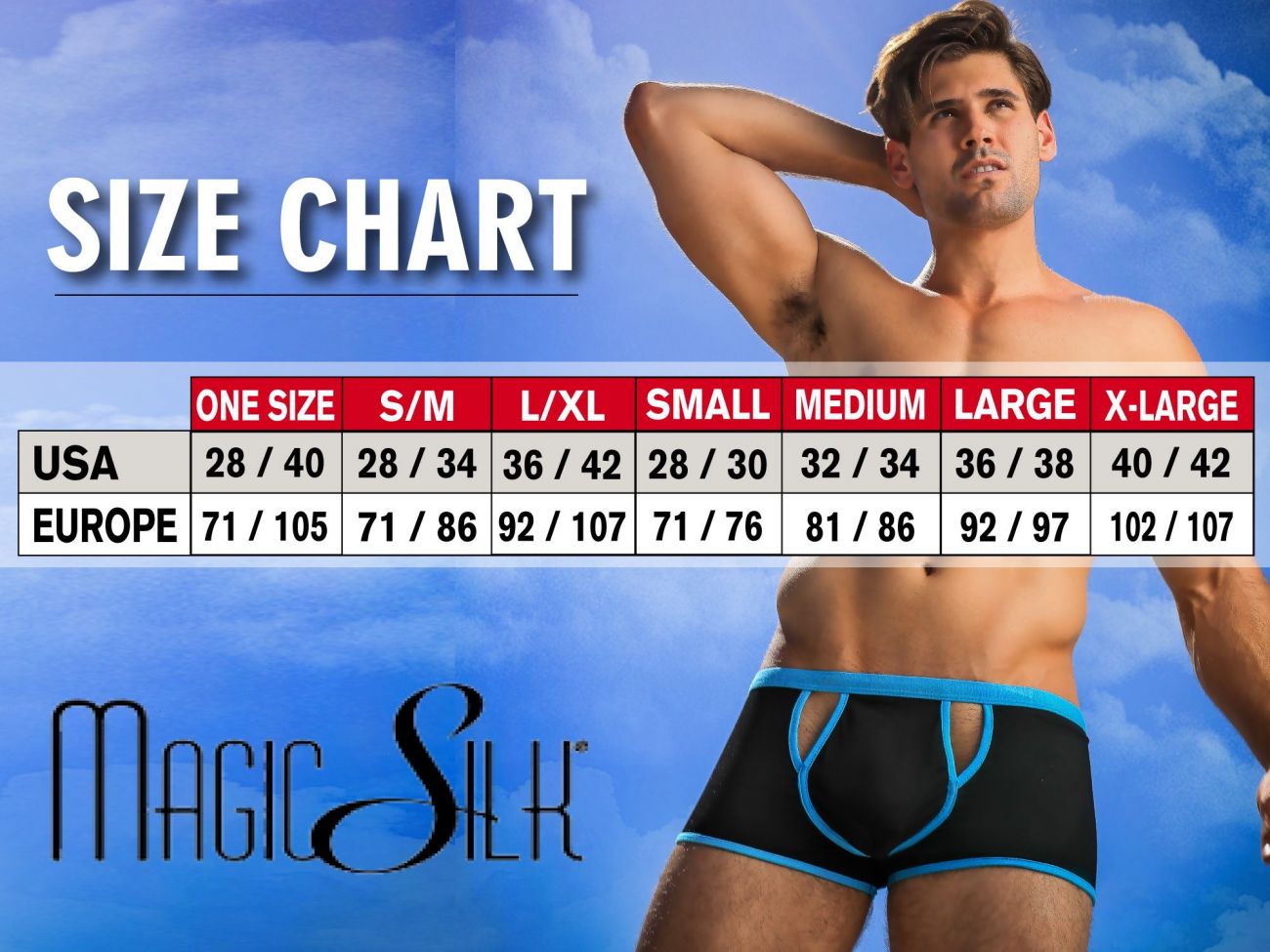 Magic Silk 4306 Silk Knit Mini Pouch Thong Cobalt