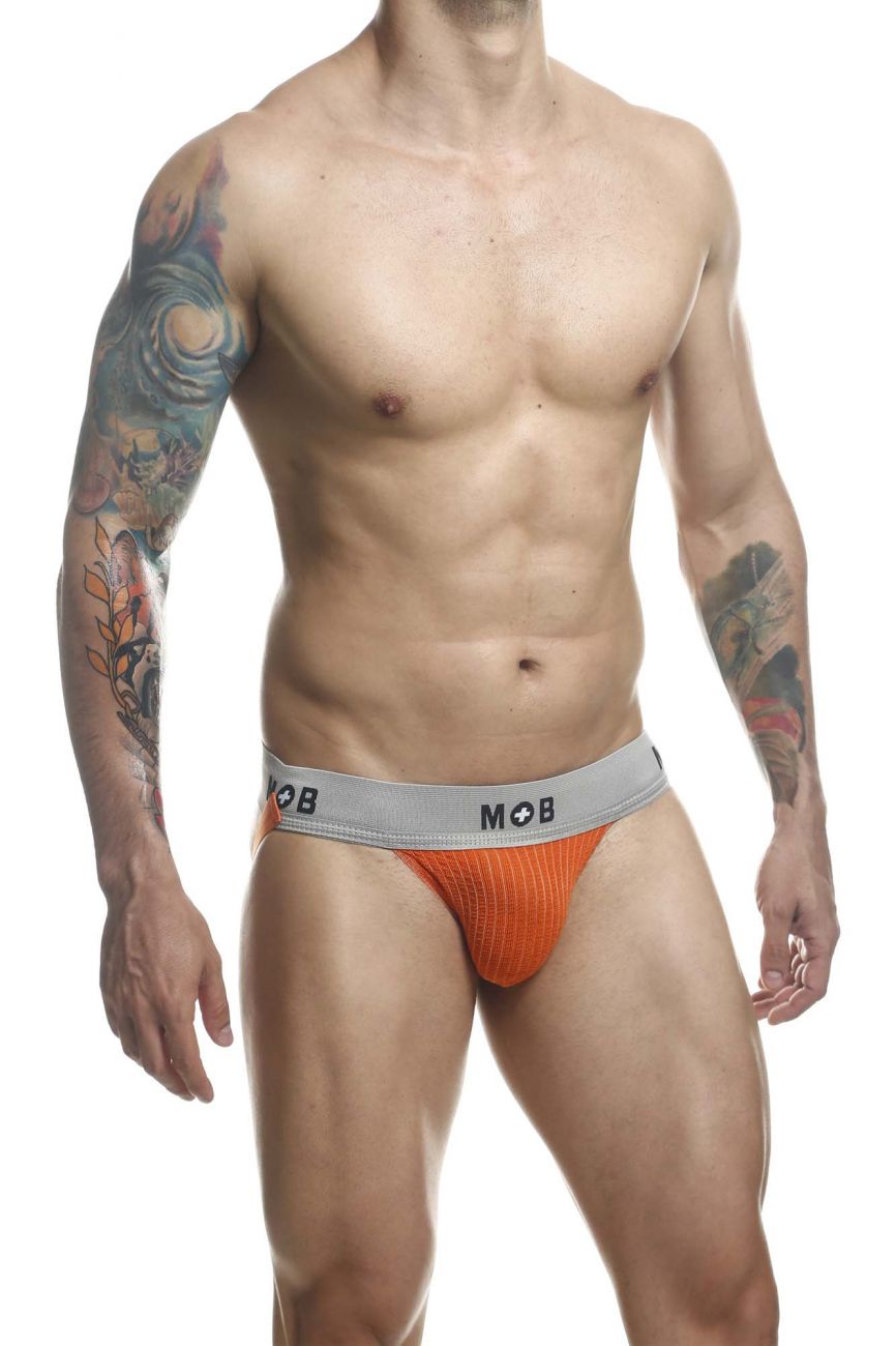 MaleBasics MBL107 Classic Fetish Jock 3 Inches Jockstrap Including Plus Sizes Orange