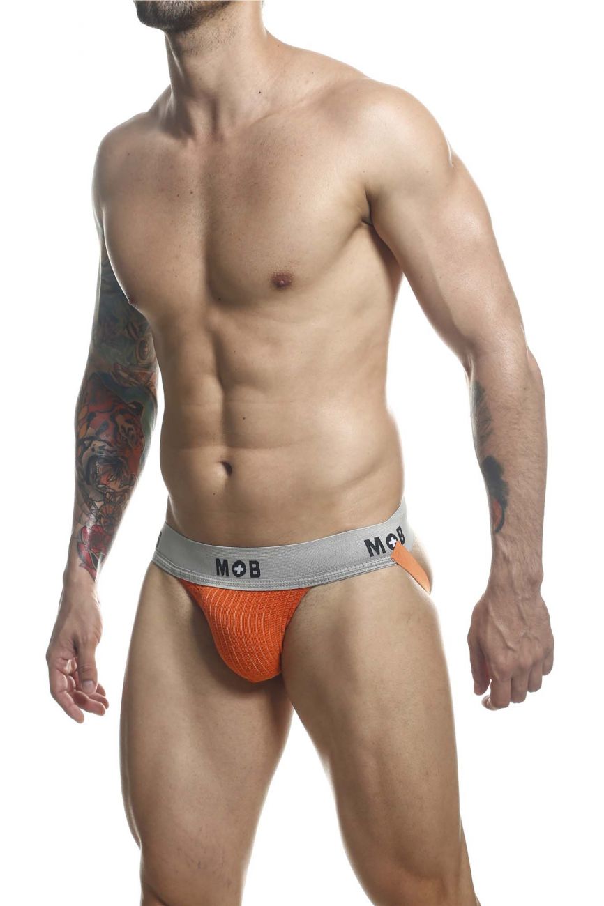 MaleBasics MBL107 Classic Fetish Jock 3 Inches Jockstrap Including Plus Sizes Orange