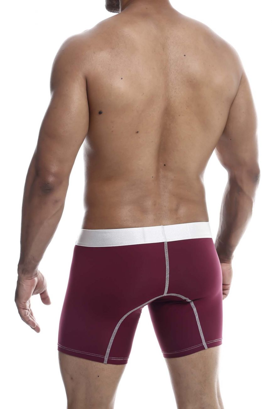 MaleBasics MBM02 Performance Boxer Briefs Burgundy