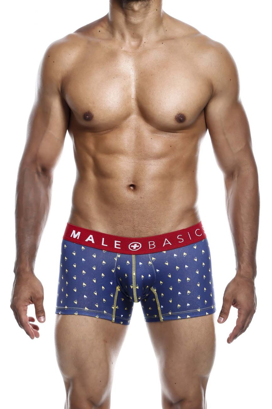 MaleBasics MBT01 3PK Trunks Printed Marine