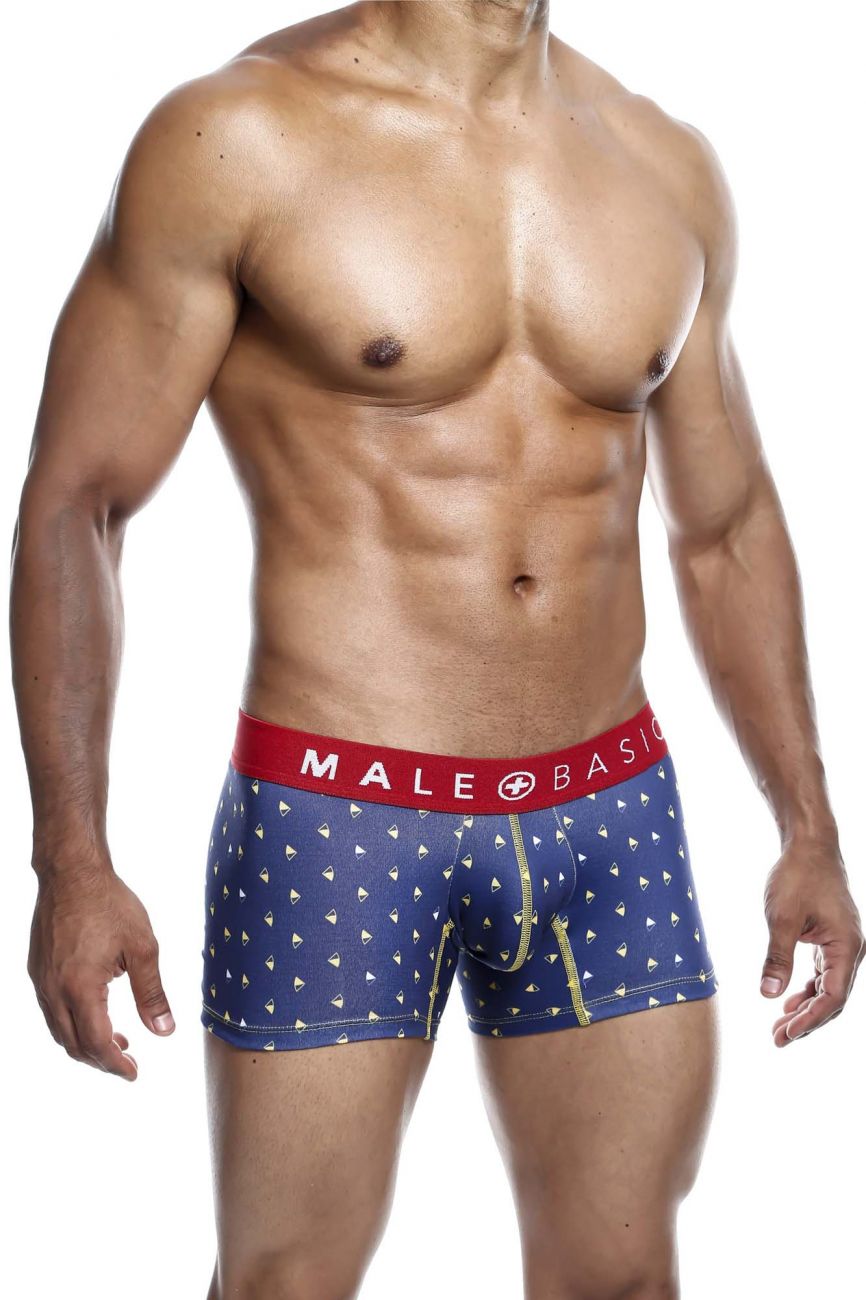 MaleBasics MBT01 3PK Trunks Printed Marine