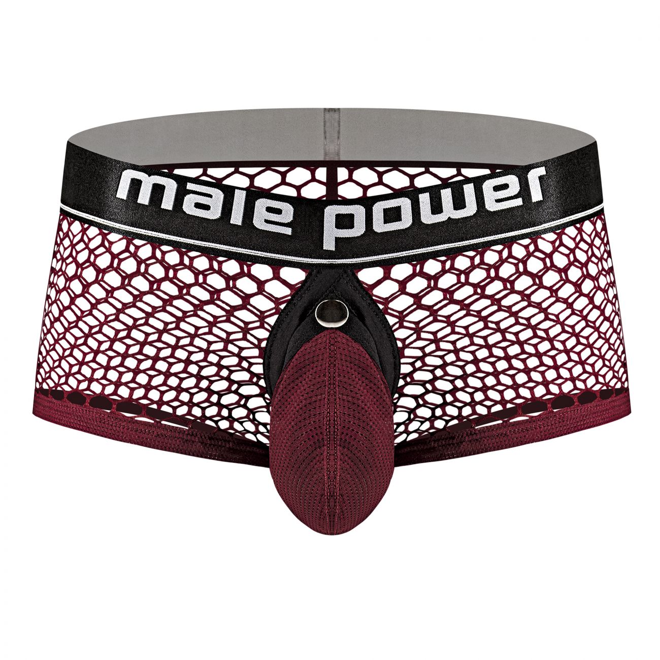 Male Power 120-260 Cockpit C-Ring Trunks Burgundy