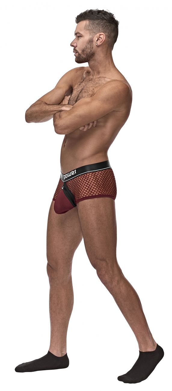 Male Power 120-260 Cockpit C-Ring Trunks Burgundy