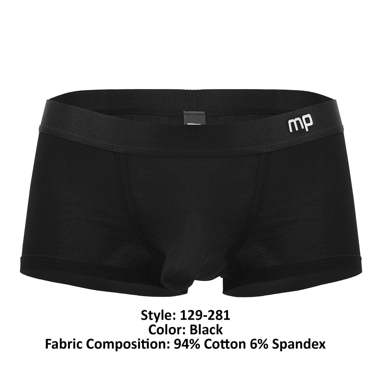 Male Power 129-281 Easy Breezy Mini Short with Sleeve Black