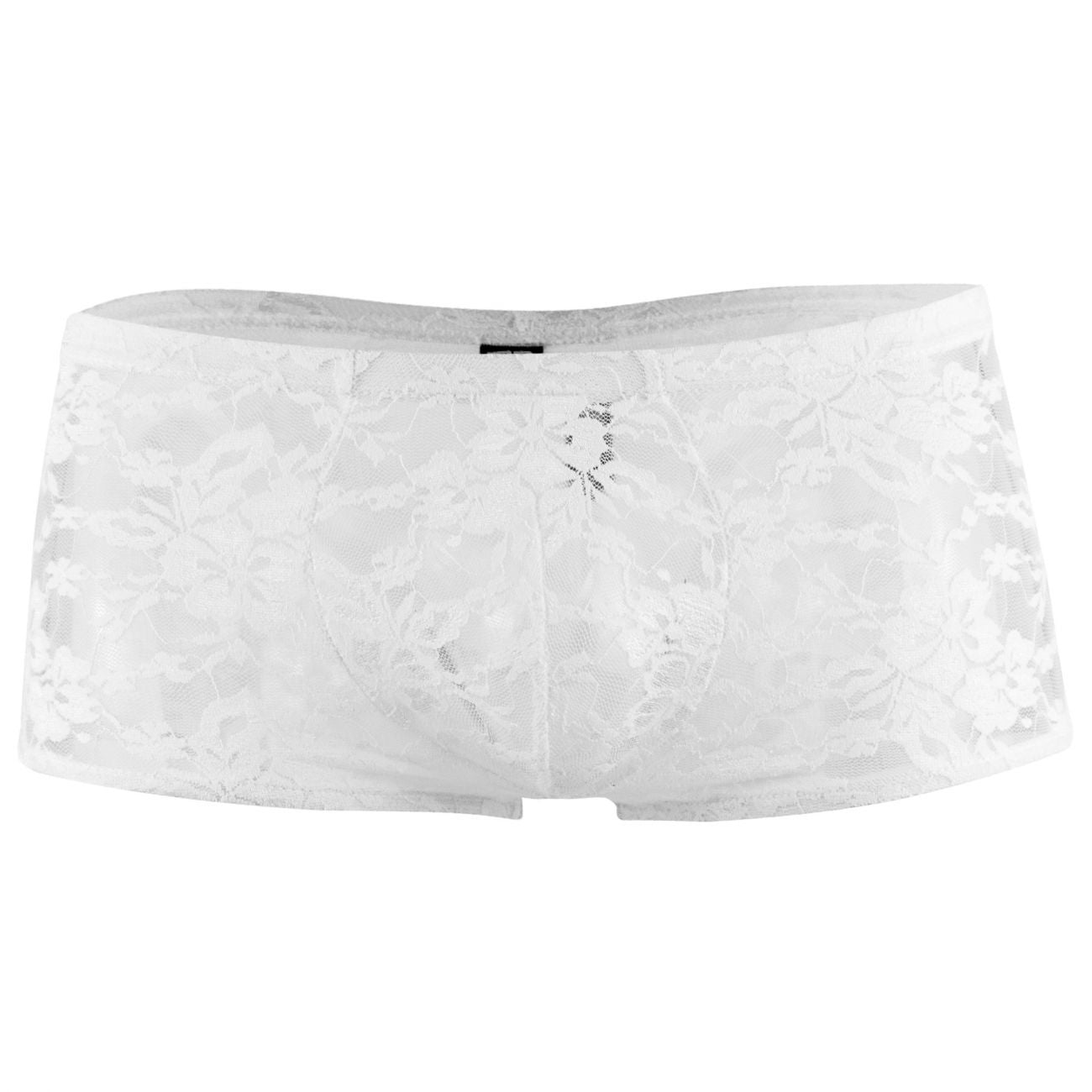 Male Power 145162 Stretch Lace Mini Short Boxer Briefs White