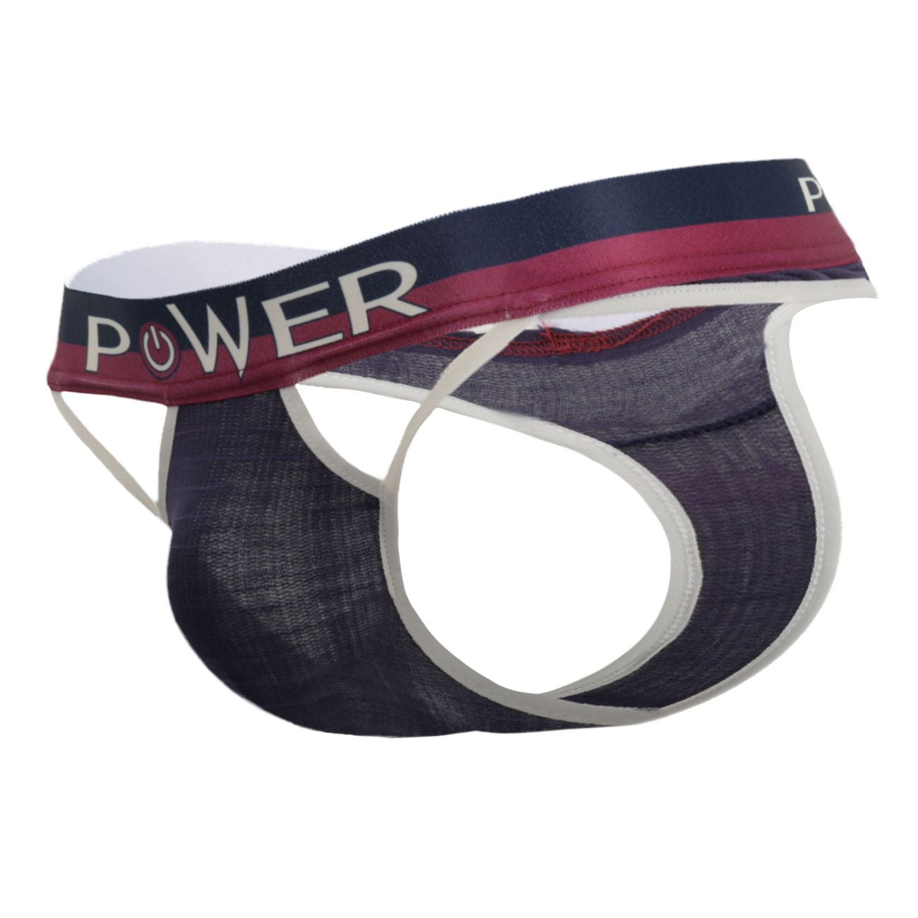 Male Power 237-246 French Terry Cutout Thongs Navy