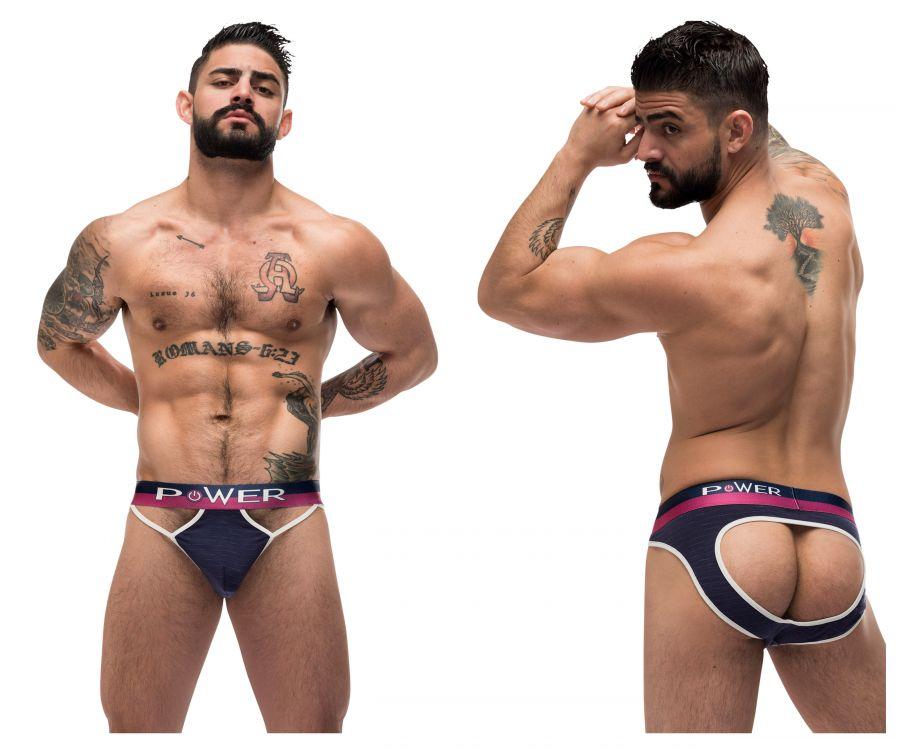 Male Power 302-246 French Terry Cutout Moonshine Navy