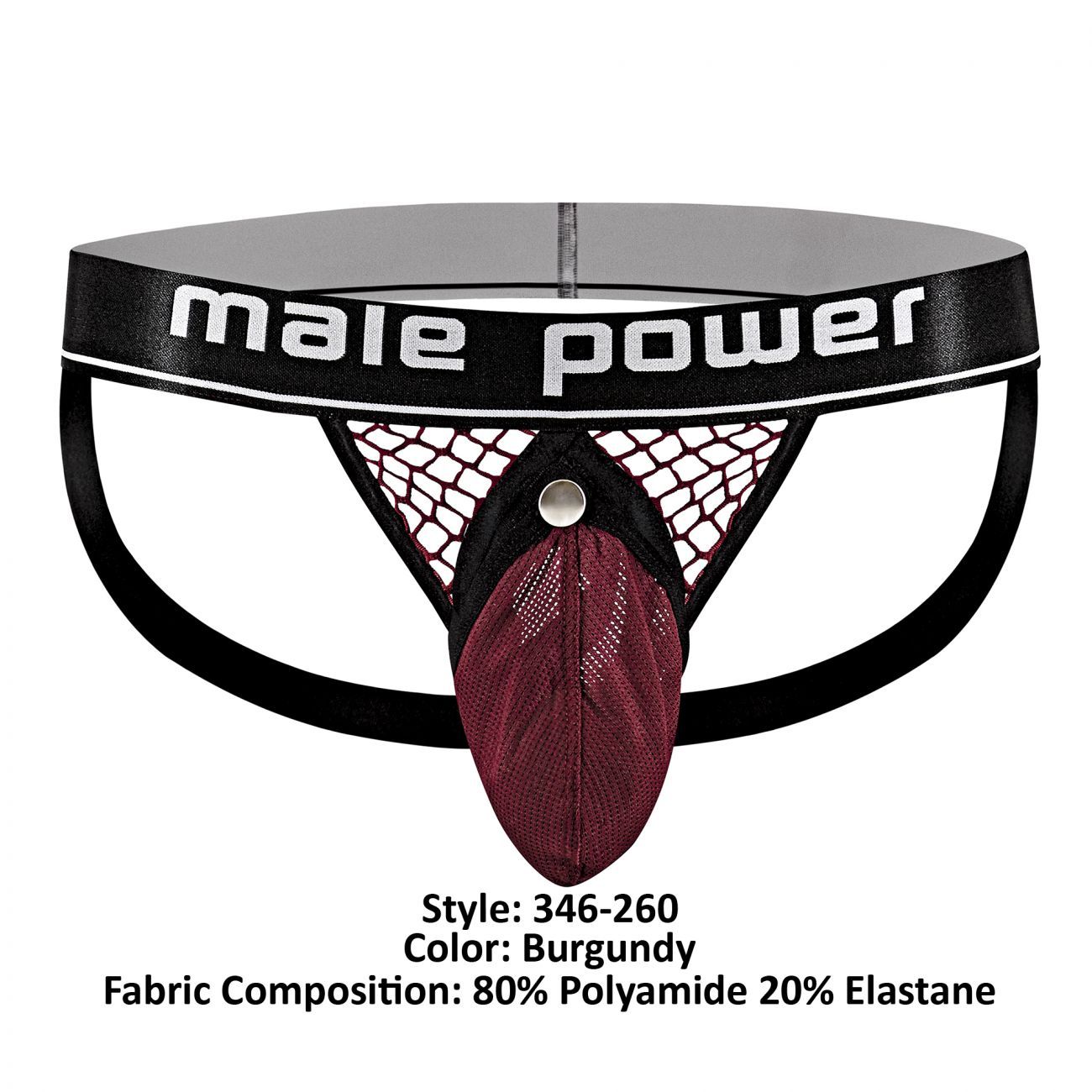 Male Power 346-260 Cockpit C-Ring Jockstrap Burgundy