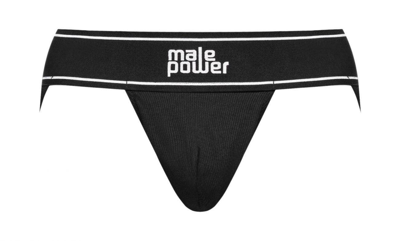 Male Power 390-275 Modal Rib Jockstrap Black