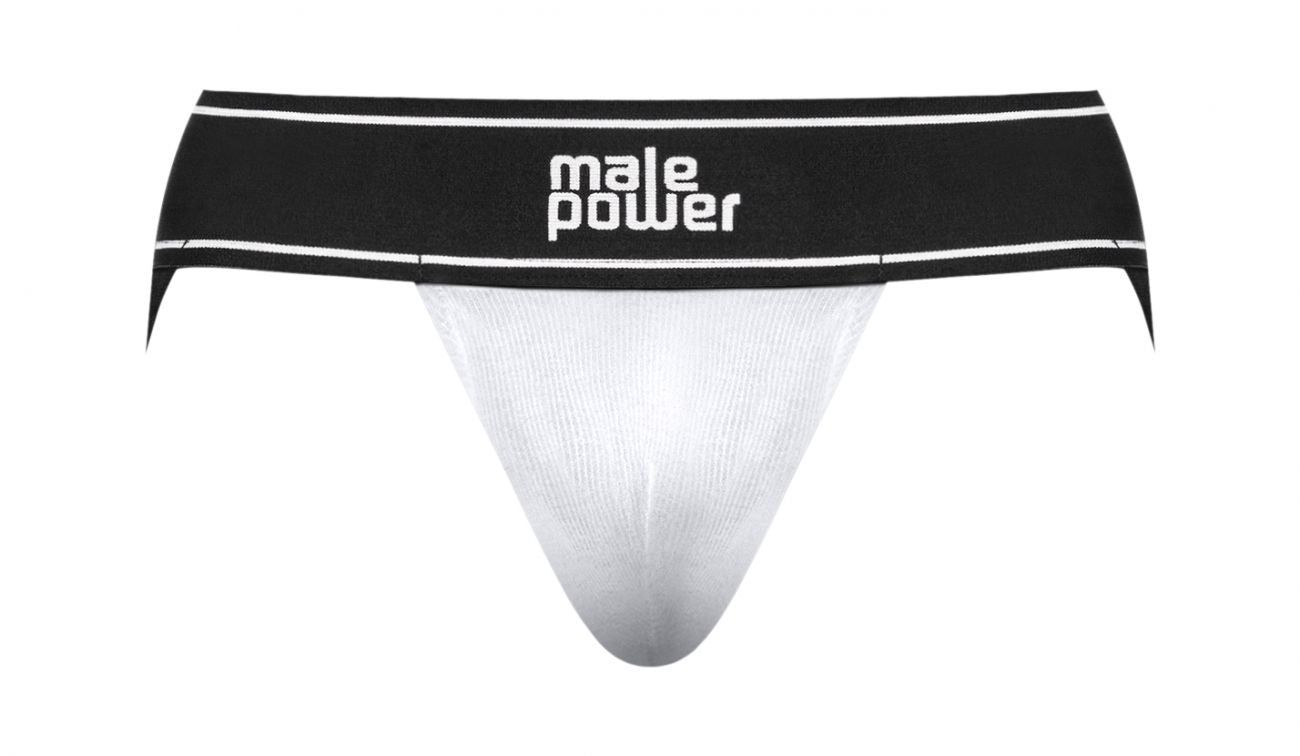 Male Power 390-275 Modal Rib Jockstrap White