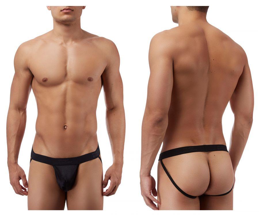 Male Power 390076 Satin Lycra Jockstrap Black