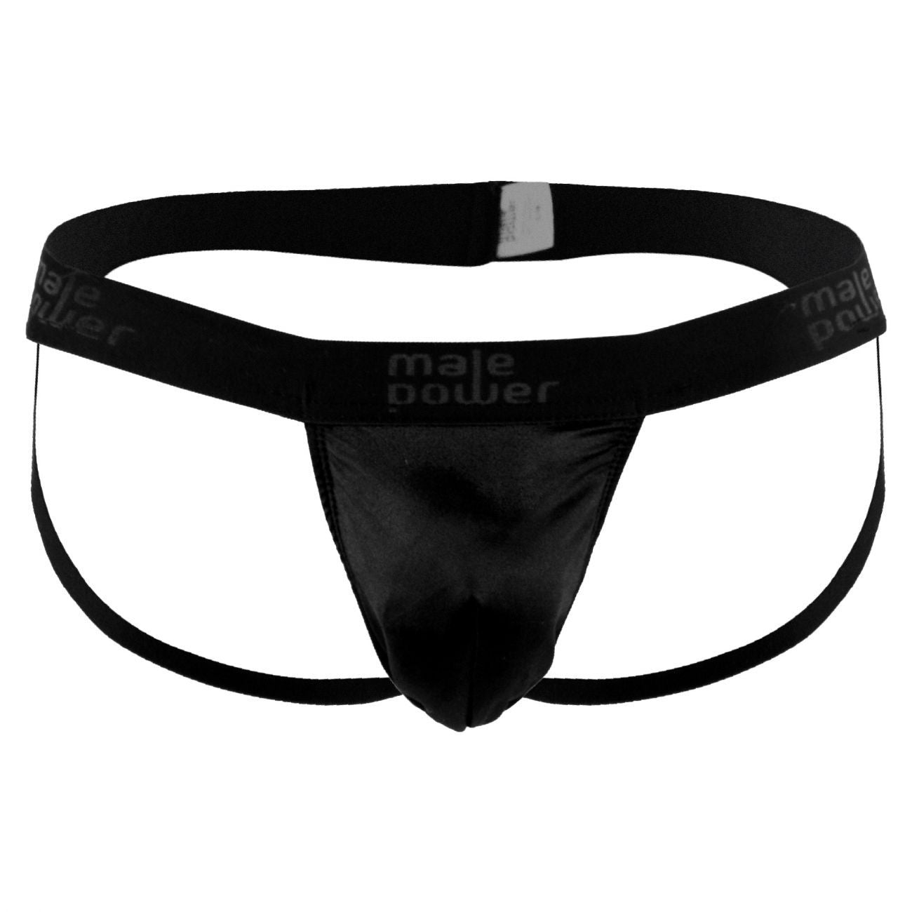 Male Power 390076 Satin Lycra Jockstrap Black