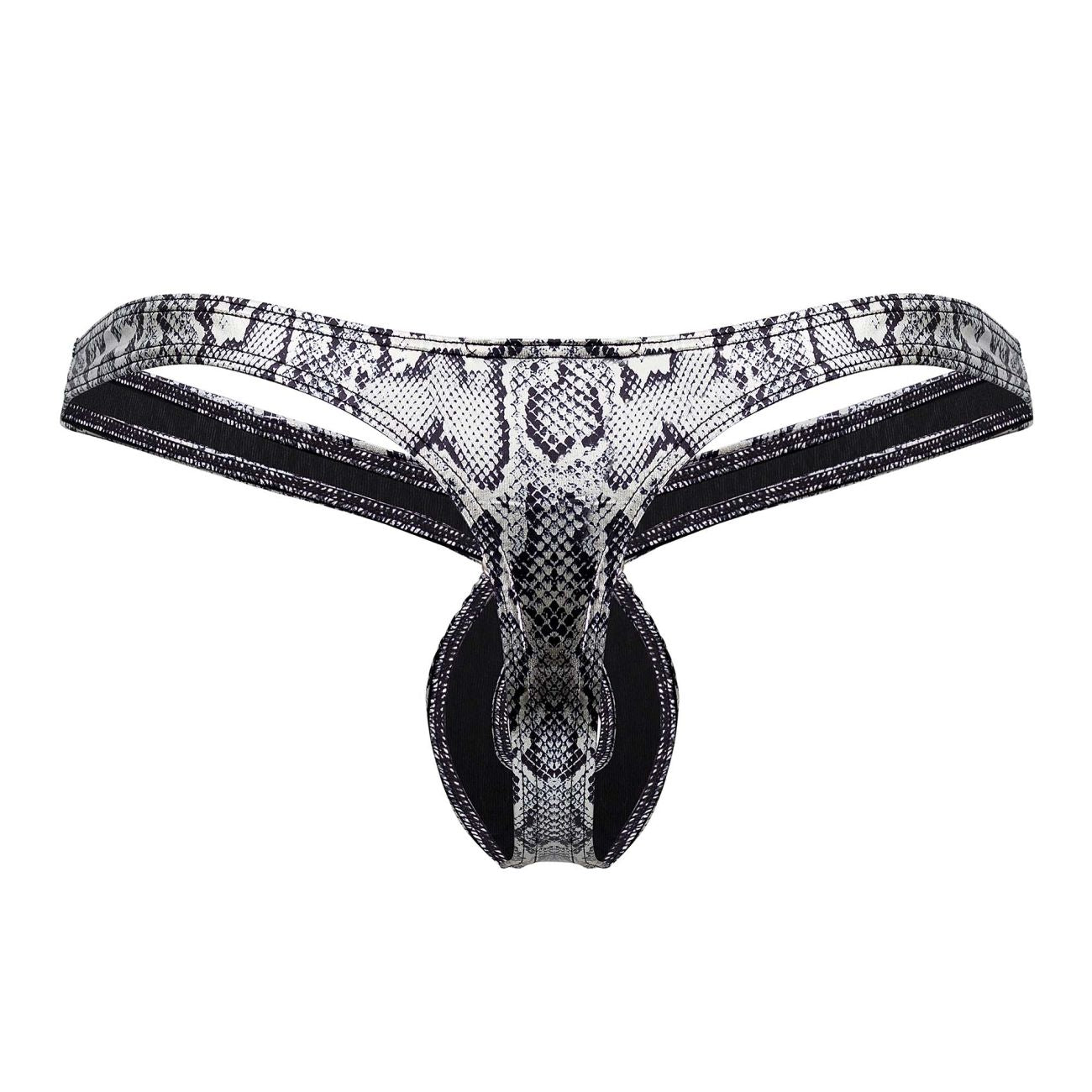 Male Power 409-282 S-naked Criss Cross Thong Silver-Black