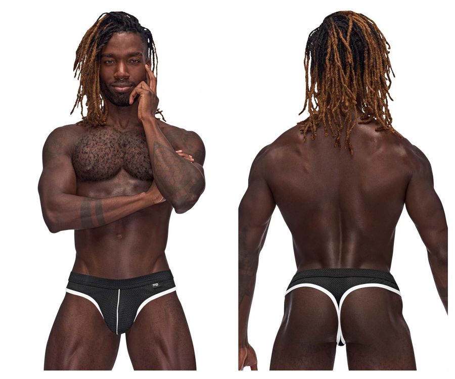 Male Power 443-273 Sport Mesh Thong Black