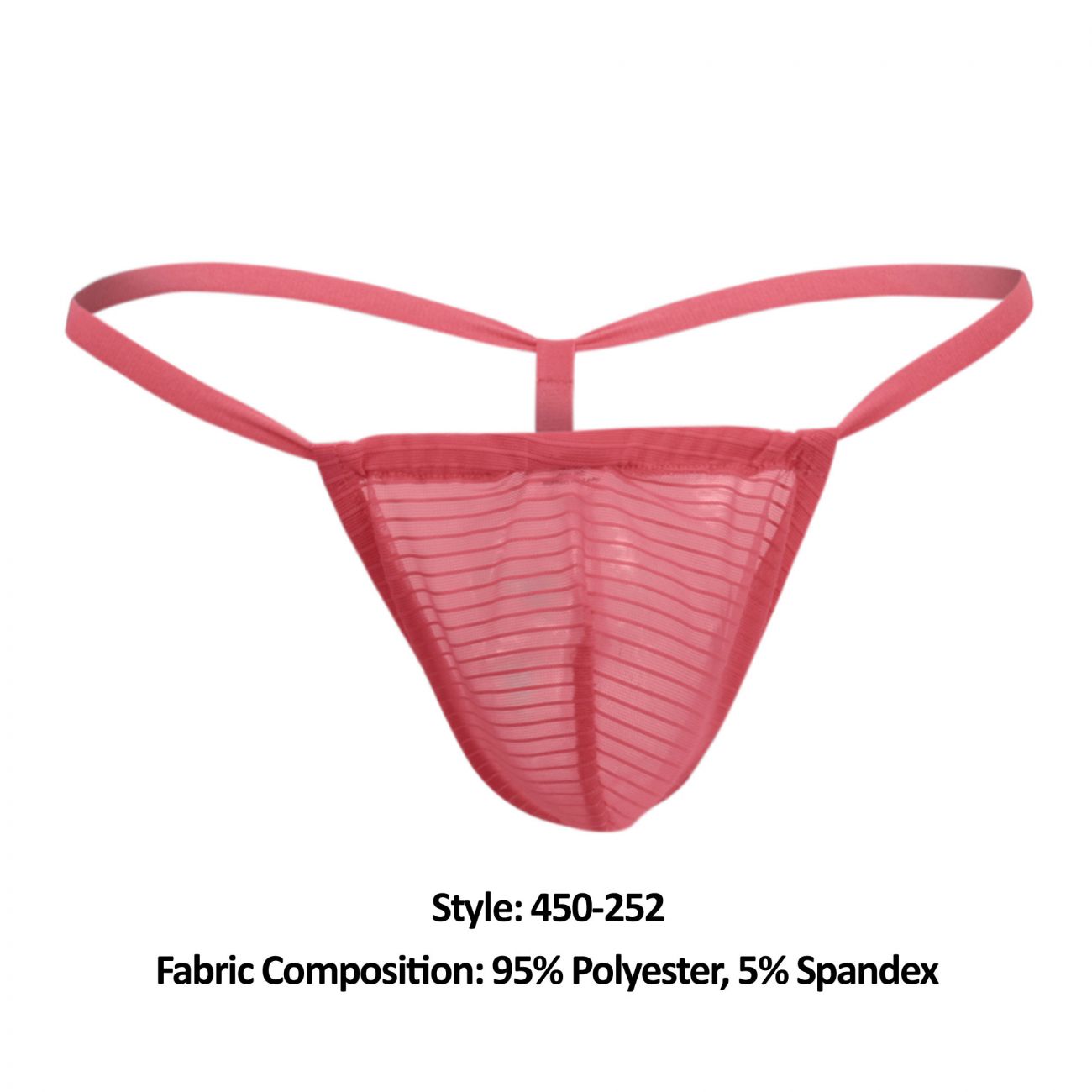 Male Power 450-252 Mesh Rib Posing Strap Salmon