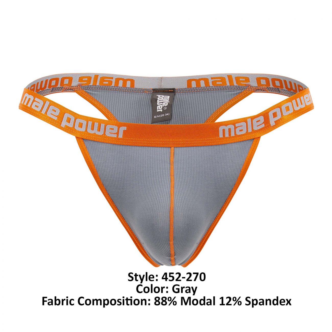 Male Power 452-270 Casanova Uplift Micro Thong Gray