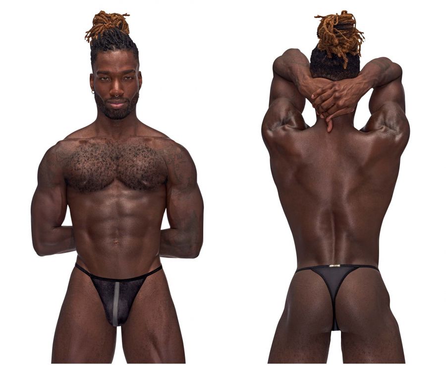 Male Power 453-271 Landing Strip Micro Thong Black