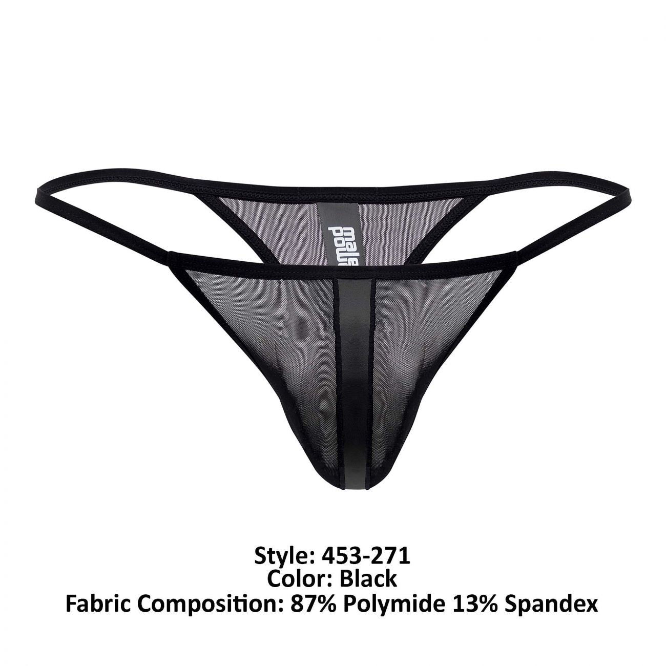 Male Power 453-271 Landing Strip Micro Thong Black