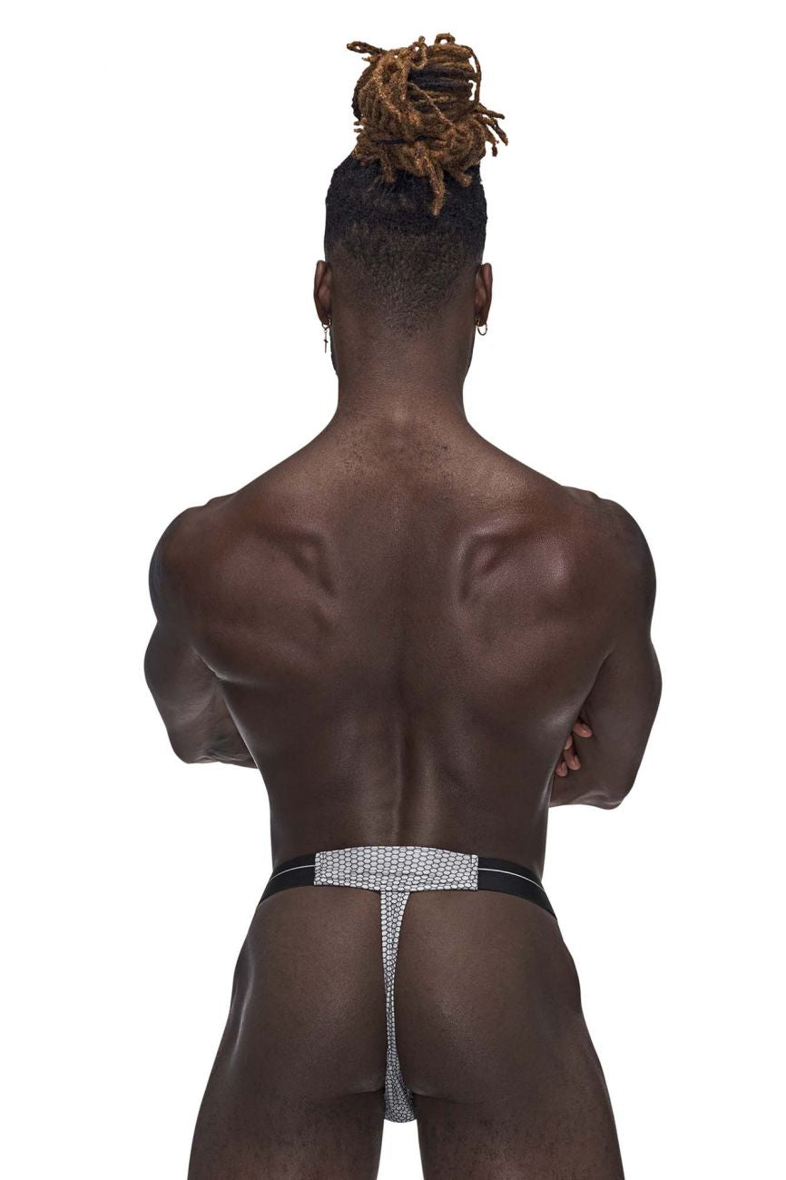 Male Power 454-269 Sexagon Micro V Thong Gray
